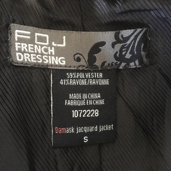 NWOT French Dressing (FDJ) -Damask Jacquard Jacket - Picture 3 of 3